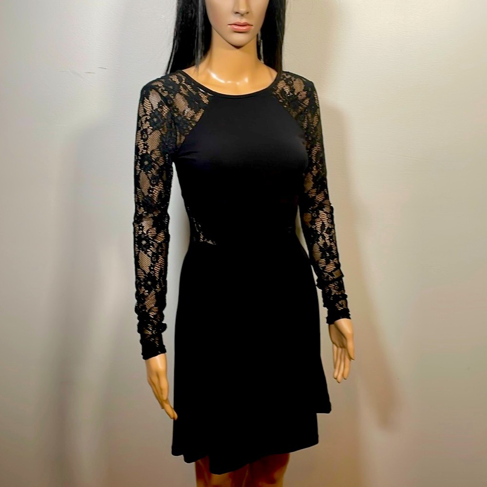 H&M Divided black lace dress, size S